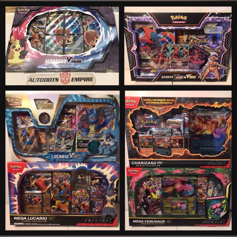 POKEMON DEOXYS VSTAR MEGA LUCARIO VSTAR CHARIZARD EX VENUSAUR EX MORPEKO VUNION